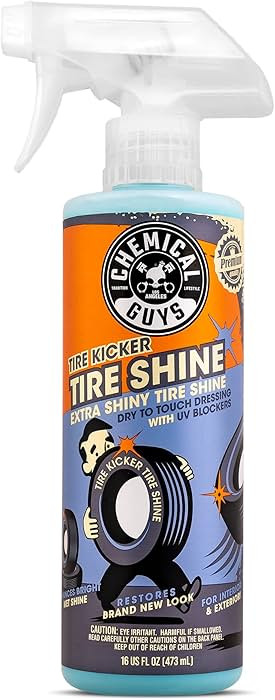 Chemical Guys Tire Kicker Sprayable Extra Glossy Tire Shine (Works on Rubber, Vinyl & Plastic) Sa... | Amazon (US)