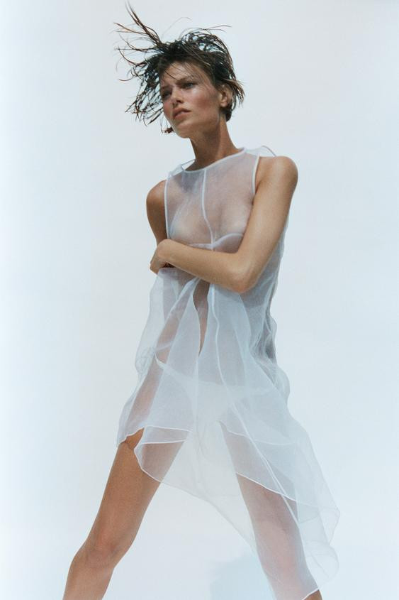 ZW COLLECTION ORGANZA VOLUME DRESS | Zara US