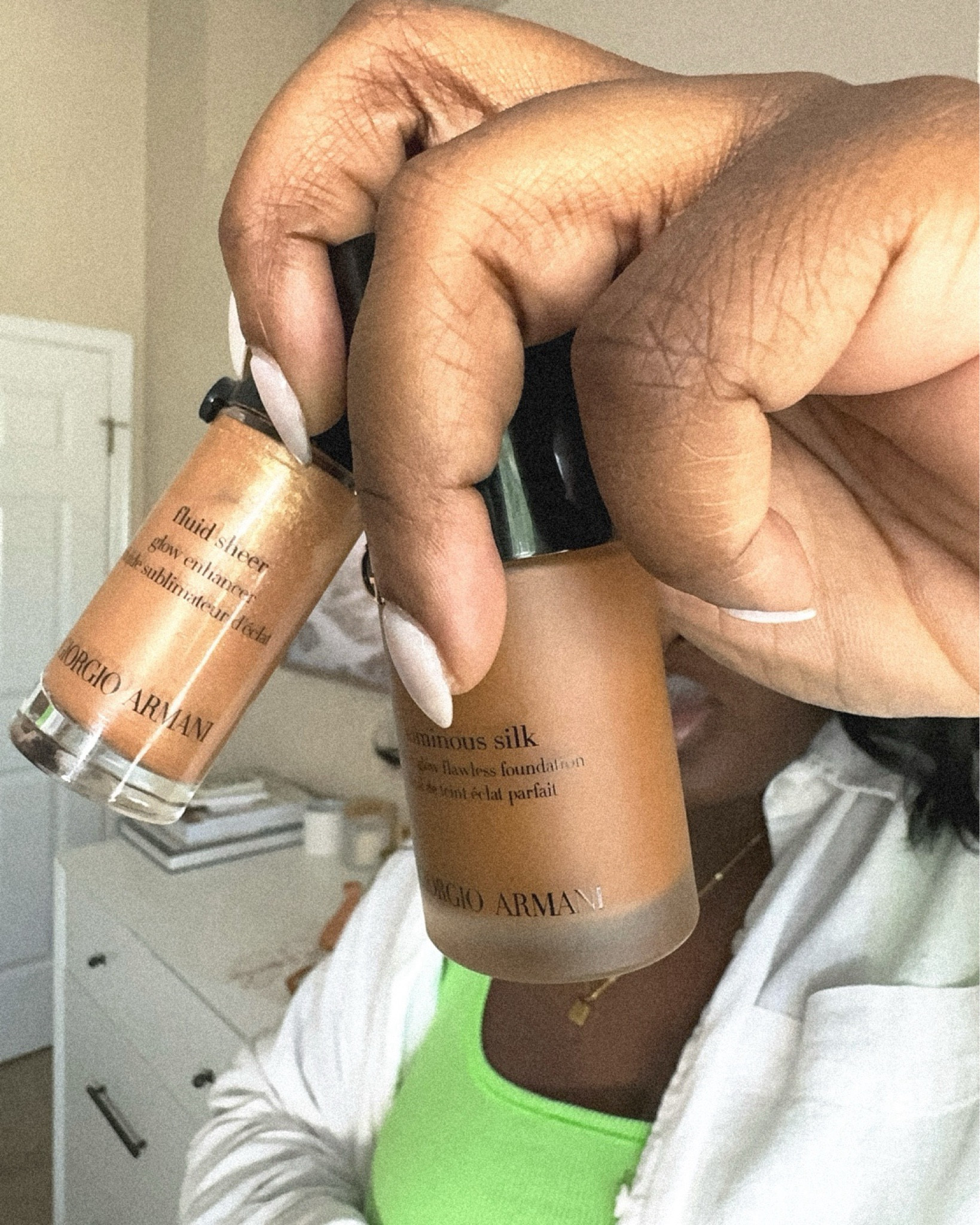My love for the Armani Luminous Silk Foundation is real, babes! It’s the most weightless foundation you’ll ever try—perfect for us oily girls who want that natural, fresh glow without the heaviness.  And if you’re ready to amp up the radiance, the Fluid Sheer Glow Enhancer is your new BFF for that dewy finish! Trust me, this duo is a game-changer for a flawless, radiant look! Check it out on Sephora! 
Beauty
Beauty Product
Foundation
Best Foundation
Makeup Foundation
Highlighter
Make Up
Makeup

#LTKBeauty #LTKFindsUnder50