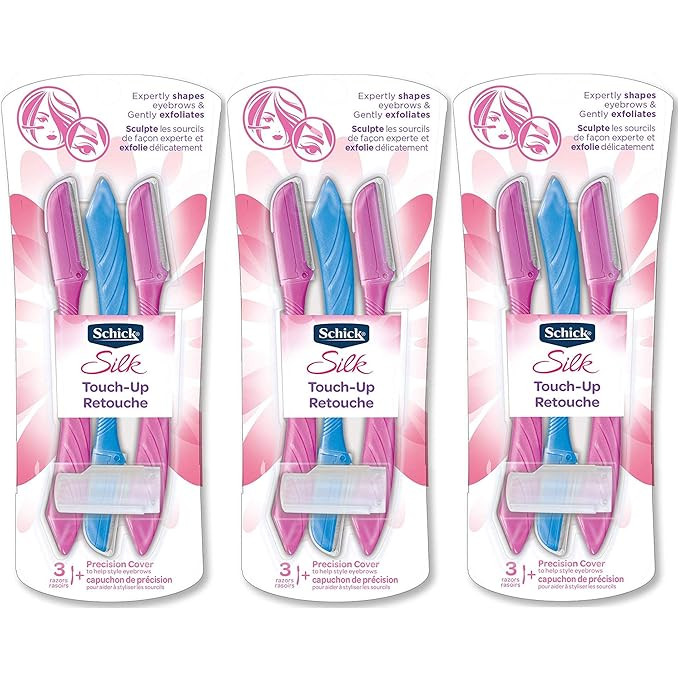 Schick Silk Touch-Up Multipurpose Exfoliating Dermaplaning Tool (9 count ) | Amazon (US)