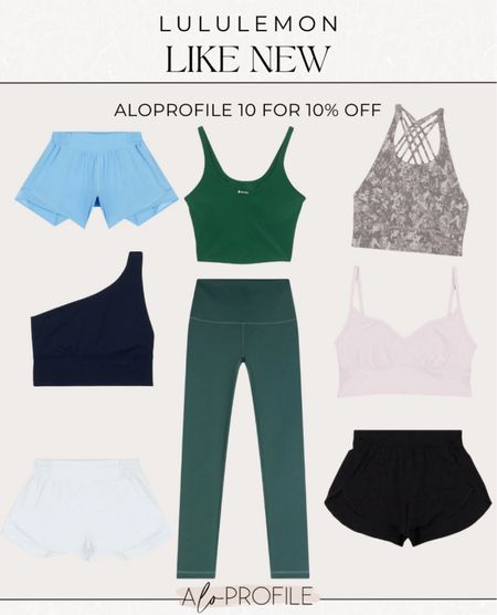 Lululemon like new / new arrivals 
Use code ALOPROFILE10 for 10% off!!

#LTKStyleTip #LTKFindsUnder100 #LTKActive