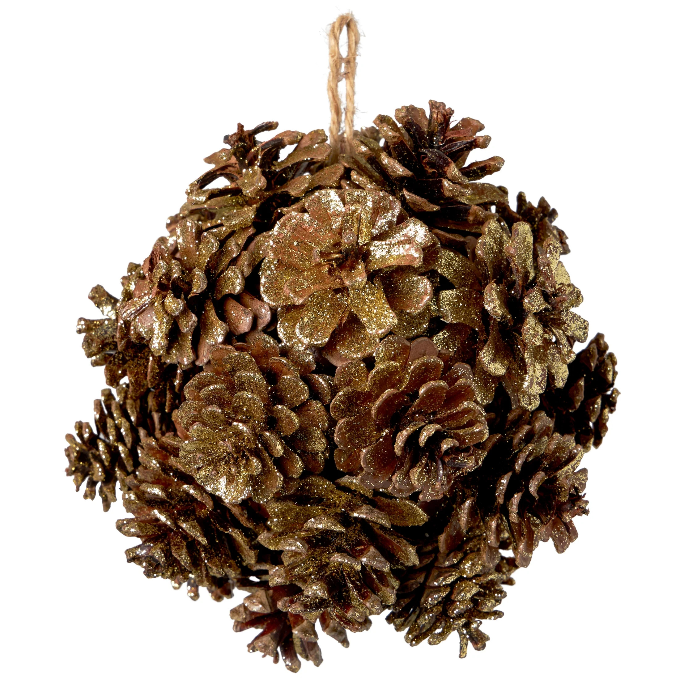 My Texas House Gold Glitter Hanging Pinecone Ornaments, 8 inch | Walmart (US)