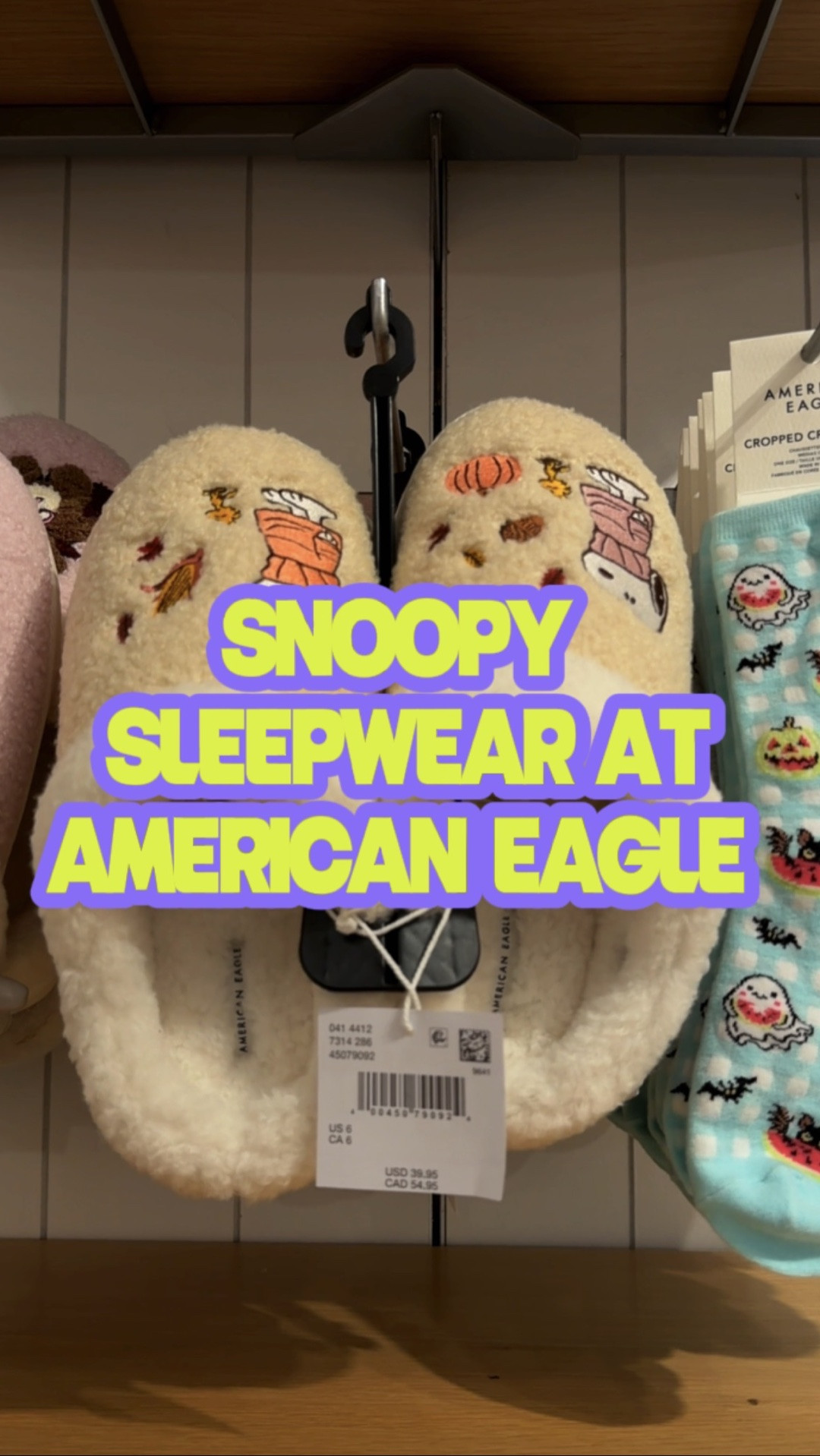 Snoopy pajamas and slippers at @American Eagle Outfitters!