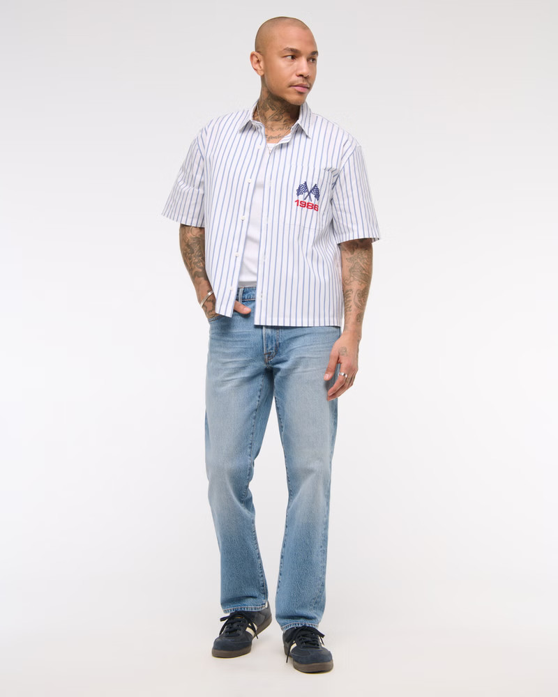 Men's 90s Straight Jean | Men's Bottoms | Abercrombie.com | Abercrombie & Fitch (US)