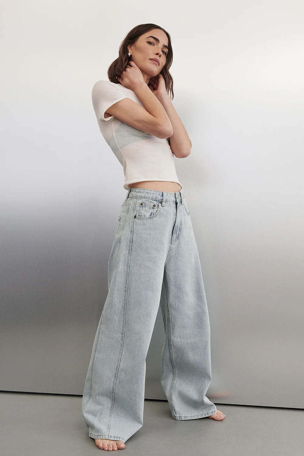 DREW LIGHT RINSE WIDE LEG JEAN | DISSH
