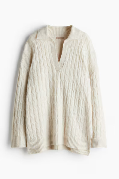 H & M - Cable Knit Sweater - Beige | H&M (AU)