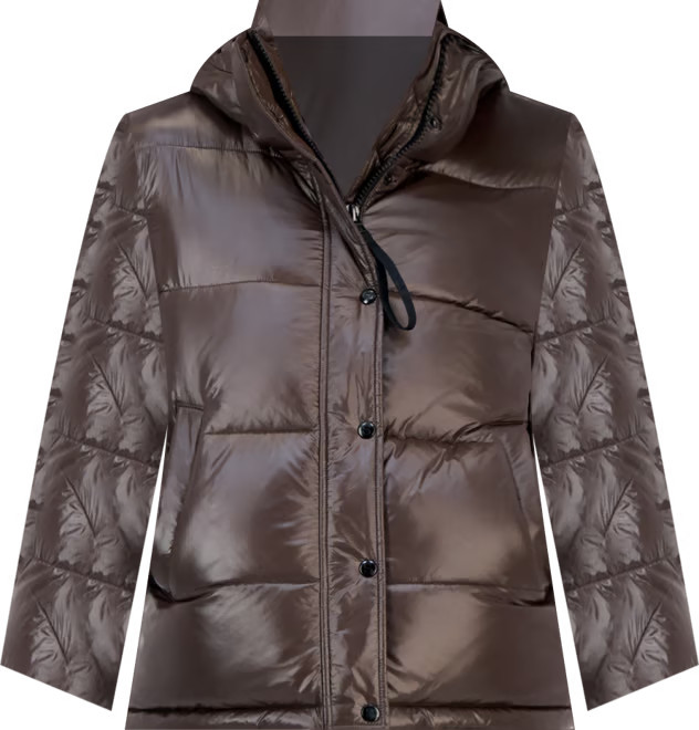Women's Ella Hooded Thumbhole-Cuff Puffer Coat | Macy's