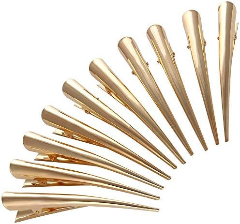 LONEEDY 10 Pack Duckbill Hair Clips with Teeth, Metal Alligator Curl Clips with Holes for Hair Styli | Amazon (US)