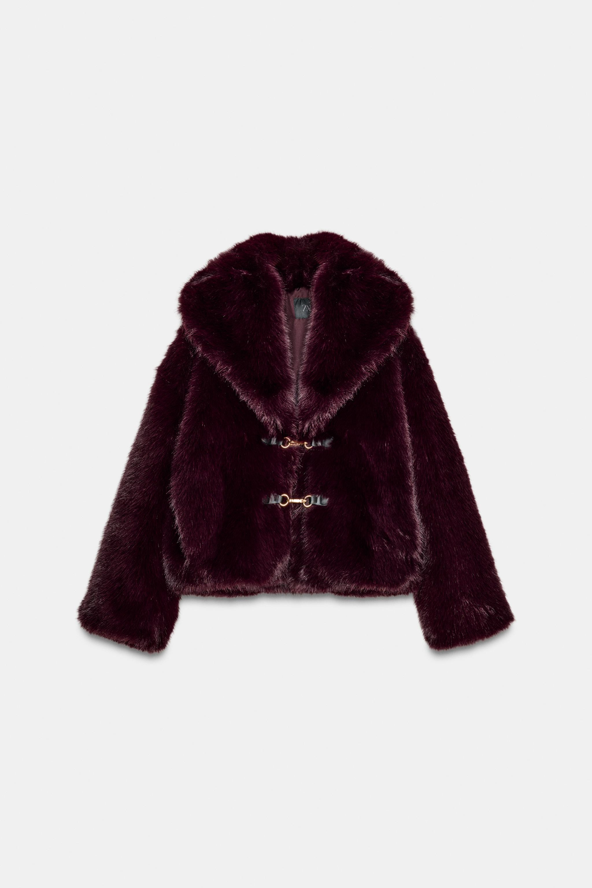 TOGGLE FAUX FUR JACKET | Zara US