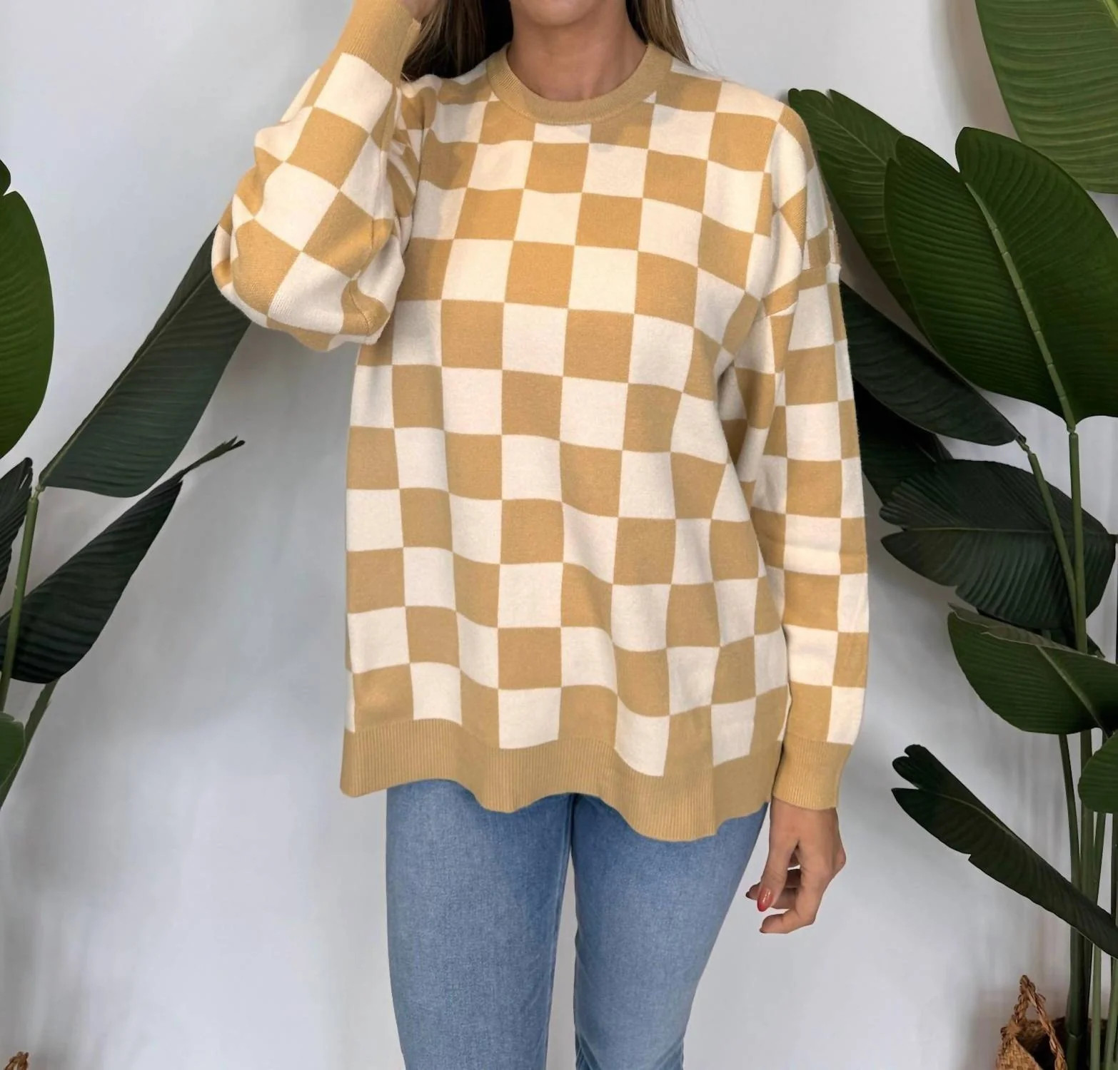 Scout Sweater In Tan | Shop Simon