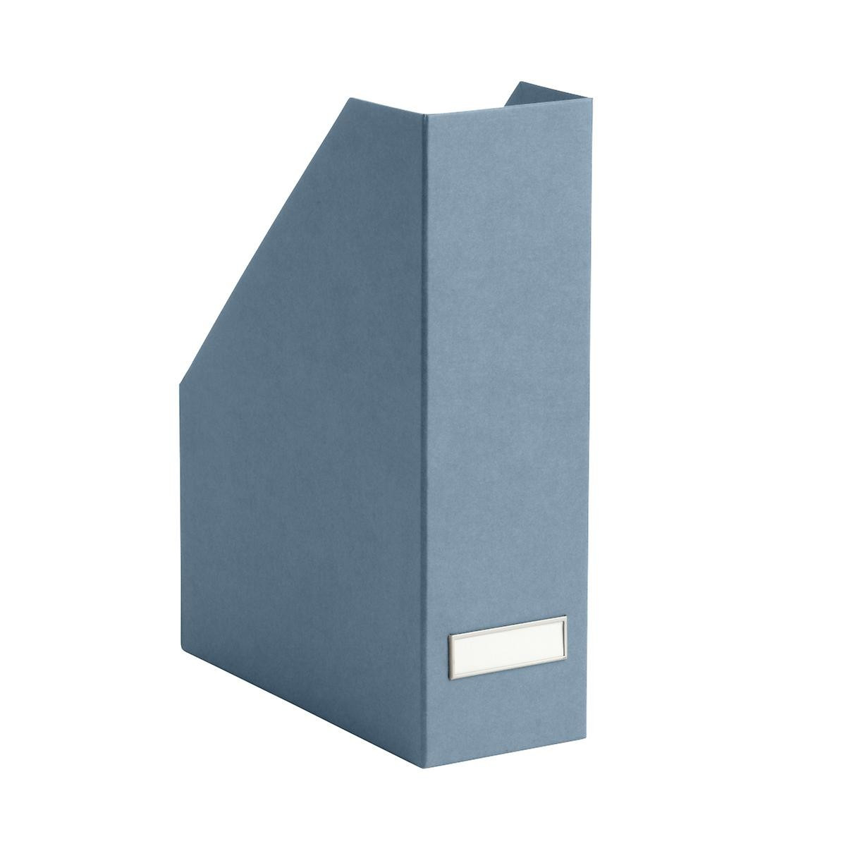 Bigso Steel Blue Stockholm Magazine Holder | The Container Store