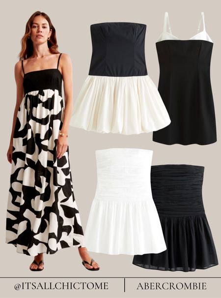Abercrombie black and white dresses that I’m LOVING. All are 20% off + an additional 15% off with code dressfest

#LTKSaleAlert