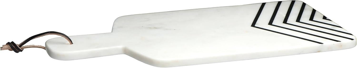 Bloomingville White and Black Chevron Marble Cheese Cutting Board | Amazon (US)