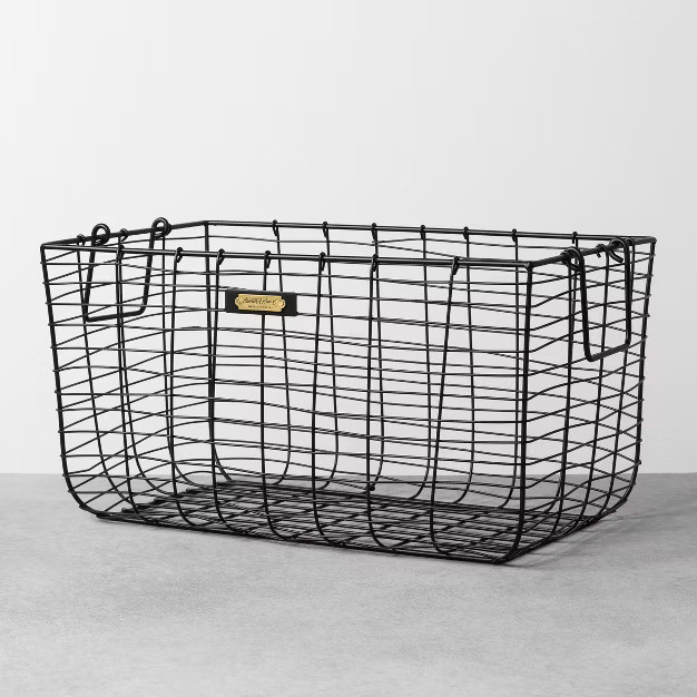 Wire Storage Basket Black - Hearth & Hand with Magnolia | Target