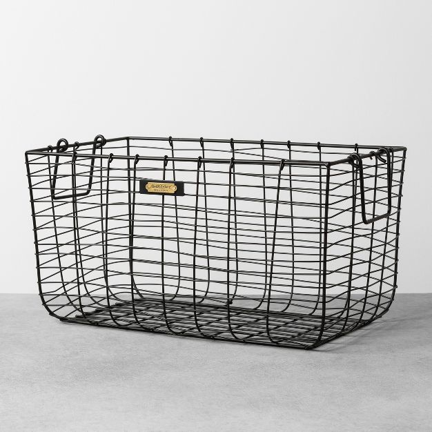 Wire Storage Basket Black - Hearth & Hand&#153; with Magnolia | Target