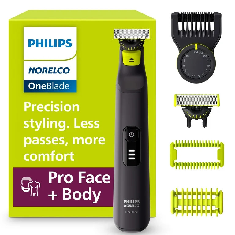 Philips Norelco Oneblade 360 Pro Hybrid Face & Body Electric Trimmer QP6542/70 | Walmart (US)