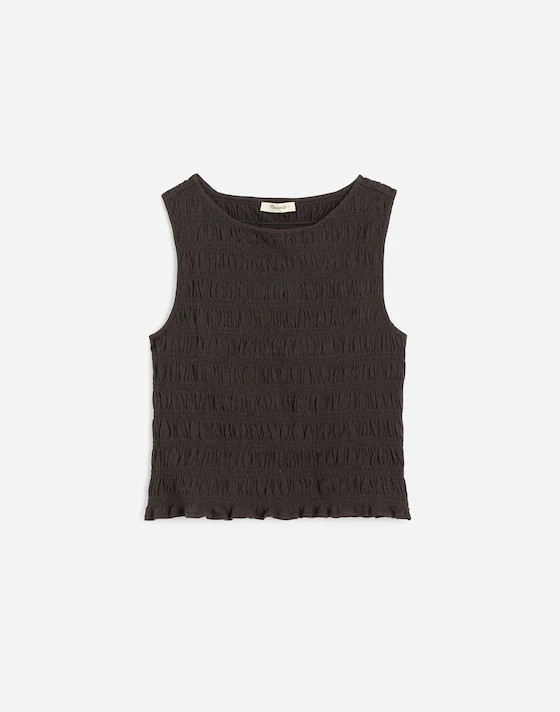 Smocked Boatneck Tank | Madewell