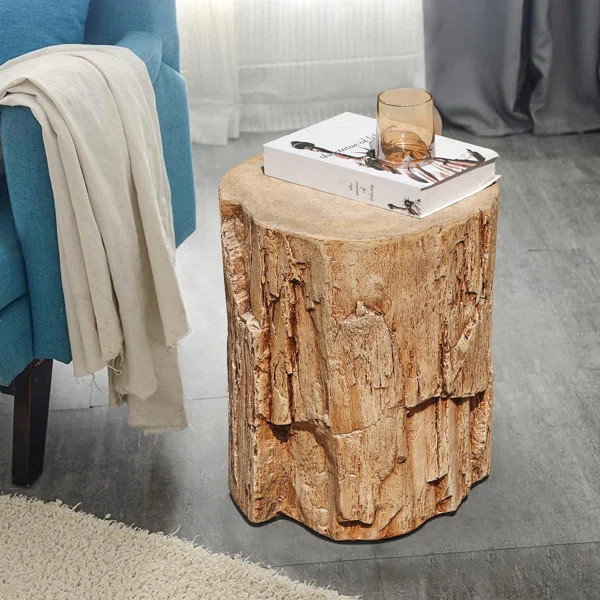 Blysse 17'' Tall Concrete Tree Stump End Table | Wayfair North America