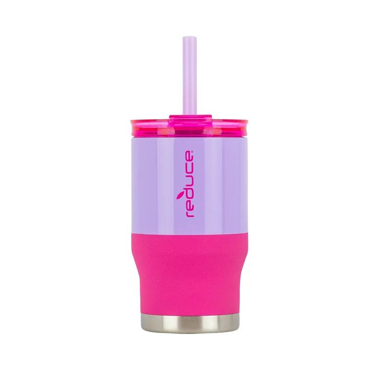 Reduce Coldee 14oz Stainless Steel Kids Tumbler with 3-in-1 Straw Lid, Sugar Pop Pink & Purple | Walmart (US)