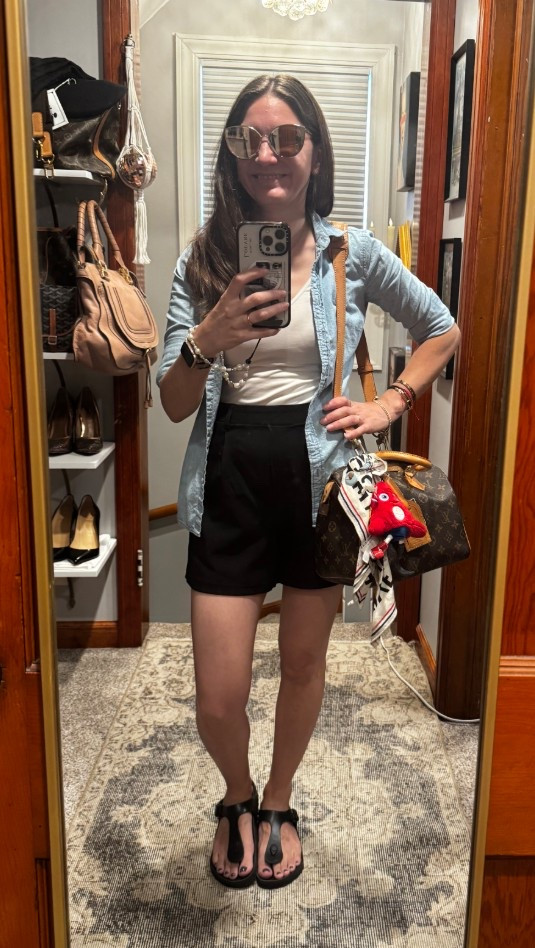 It’s giving chic auntie vibes! I am not a fan of denim shorts so when I found these pleated yet stretchy shorts at Costco from the brand 32 Degrees Cool, I knew I had to pick them up. They are perfect to both dress up and down. Also love Jane Birkin-ifying my vintage Speedy 25 (she’s from the early 90’s) and the strap is the cachets strap from my vintage Keepall 45.

#LTKStyleTip #LTKSeasonal #LTKItBag