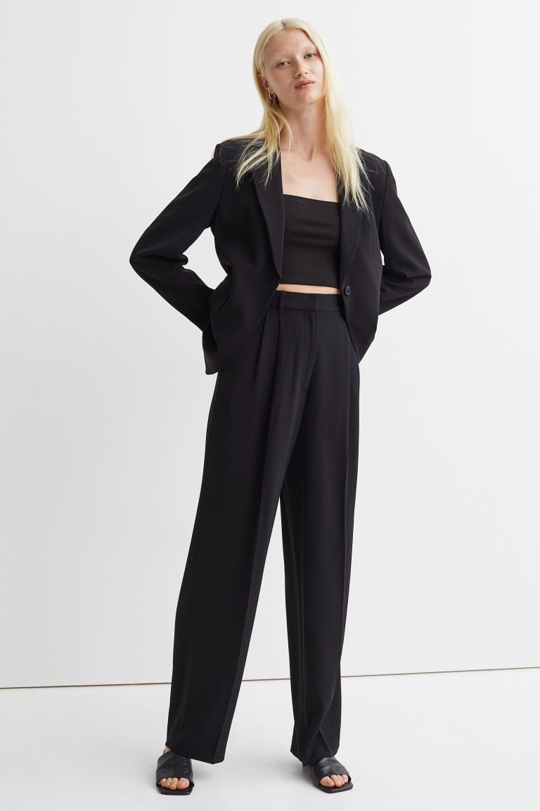 Wide-leg Creased Pants | H&M (US + CA)