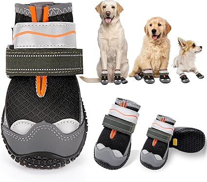 Dog Boots for Large Dogs, Medium Dog Shoes for Hot Pavement, Non- Slip, Waterproof Outdoor Dog Bo... | Amazon (US)