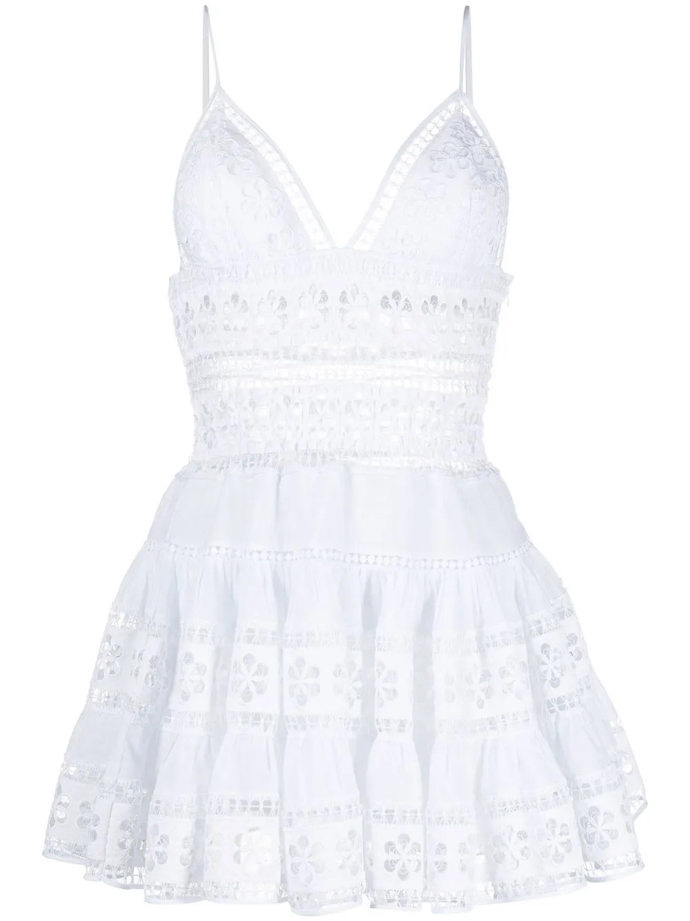 embroidered flared minidress | Farfetch Global