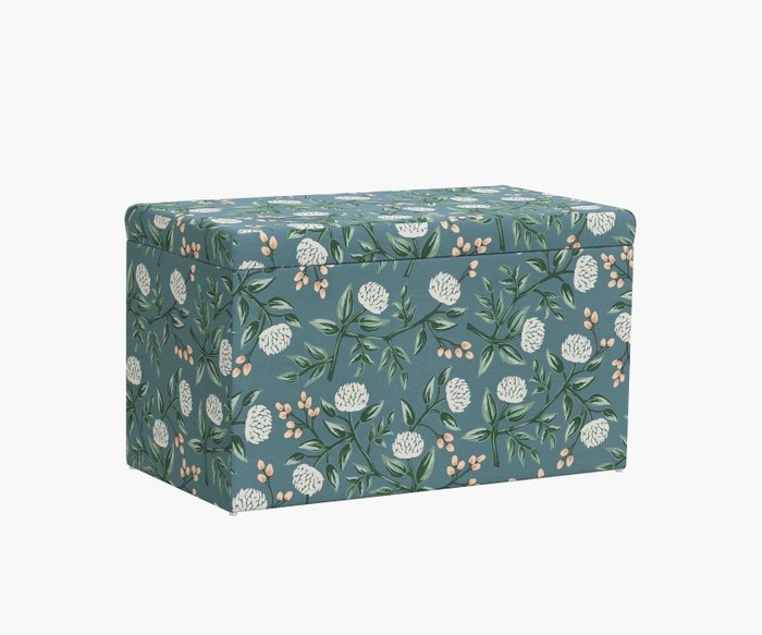 Peonies Willie Storage Bench | Rifle Paper Co.