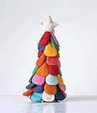 Amazon.com: Creative Co-Op Wool Felt Christmas Tree Figurine, 15", Multicolor : Home & Kitchen | Amazon (US)