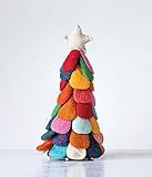 Amazon.com: Creative Co-Op Wool Felt Christmas Tree Figurine, 15", Multicolor : Home & Kitchen | Amazon (US)