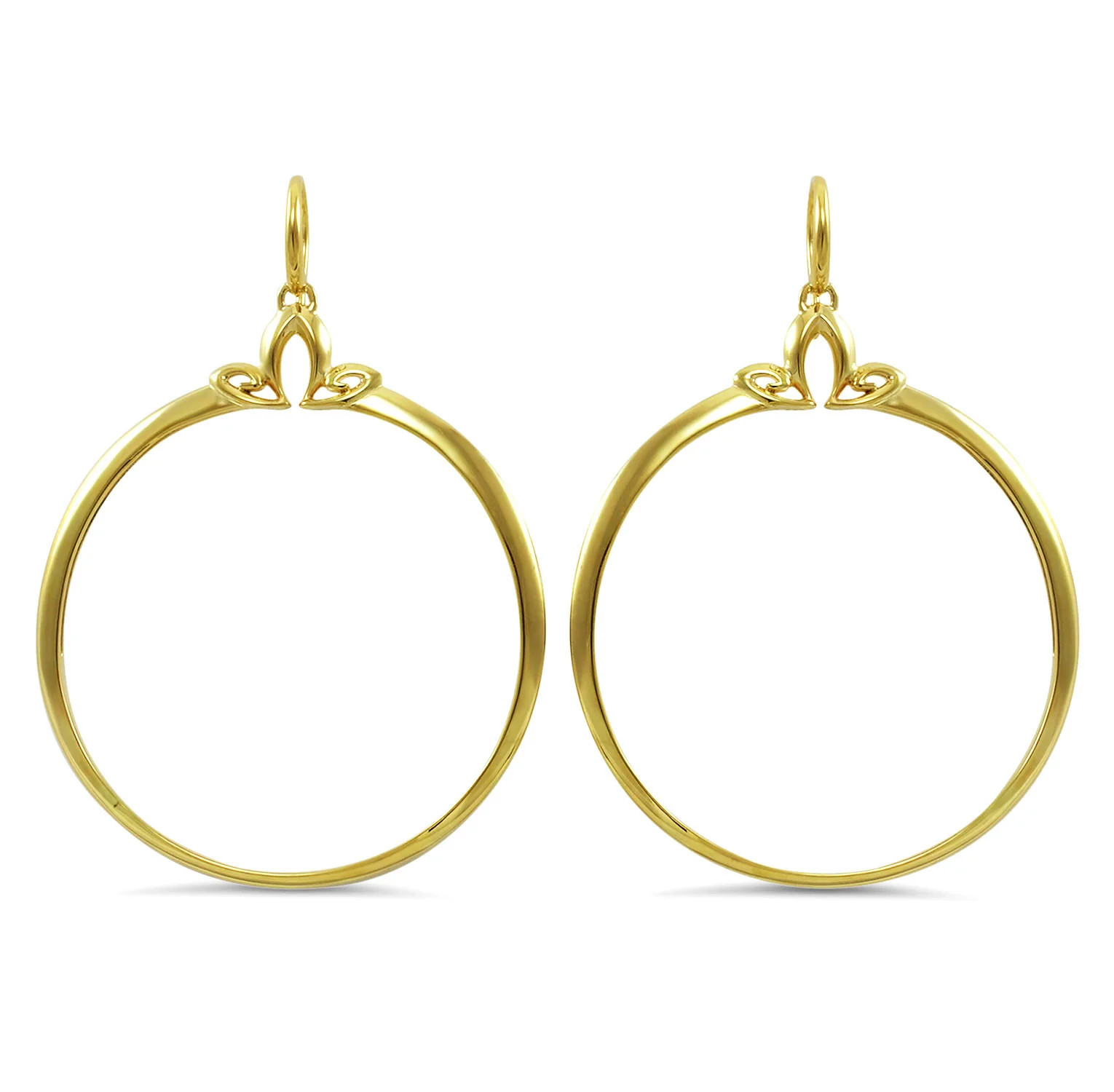 Portrait Hoop Earring 48mm - 18K Gold Vermeil | REALM Fine + Fashion Jewelry