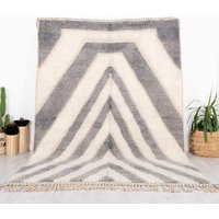 Authentic Beni Ourain Rug, Gray Moroccan 7x10 Ft | Etsy (UK)