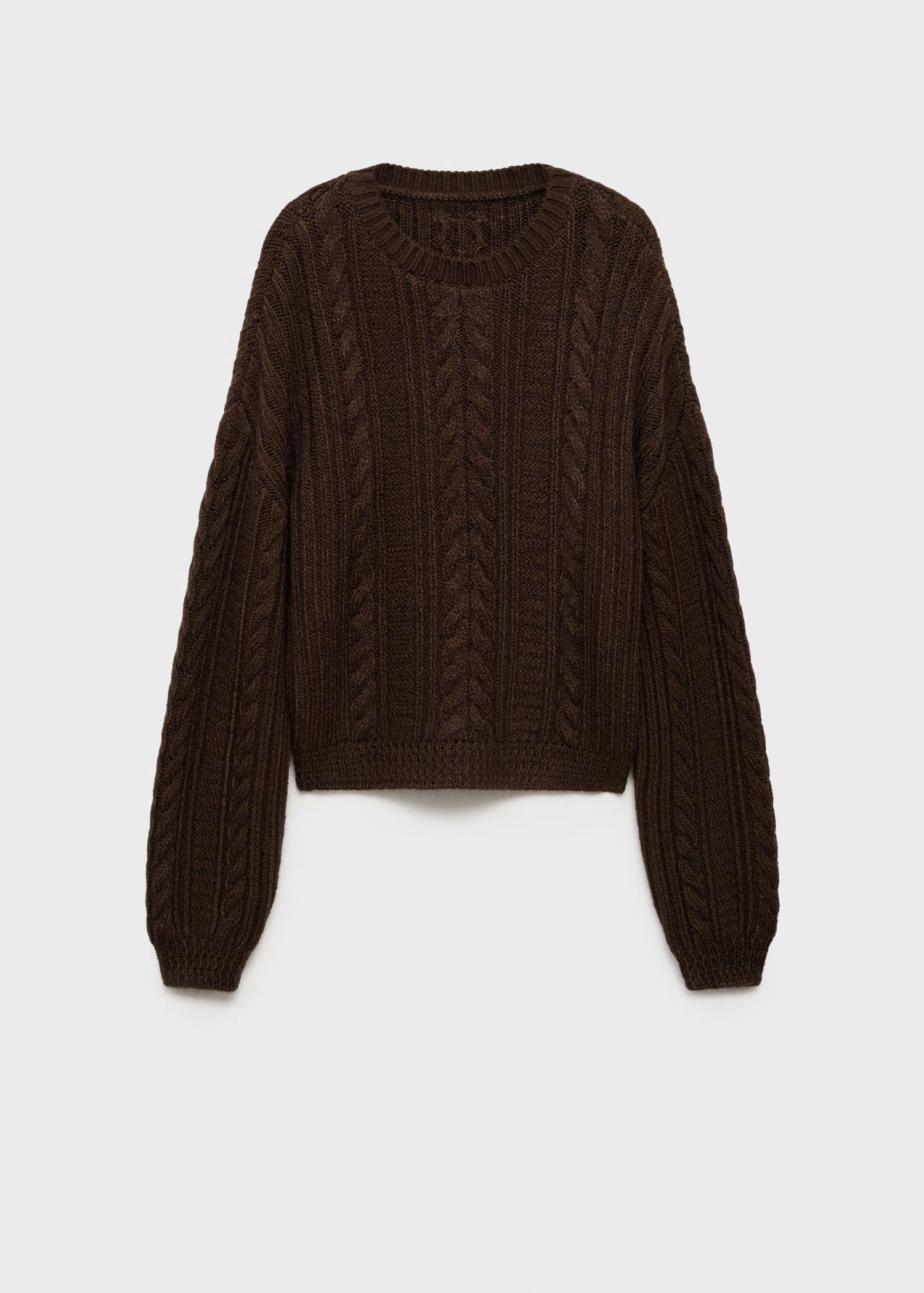 Round neck braided sweater - Women | MANGO USA | MANGO (US)