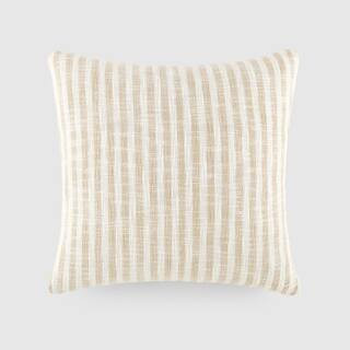 Becky Cameron Yarn Dyed Cotton 20 in. x 20 in. Decor Throw Pillow in Light Blue Bengal Stripe INS... | The Home Depot