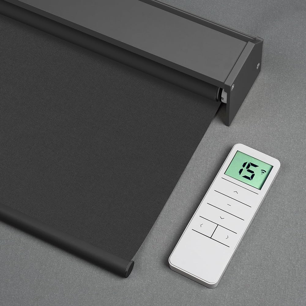 Motorized Roller Shade with Remote Control, Blackout Electric Shade for Windows Compatible with A... | Amazon (US)