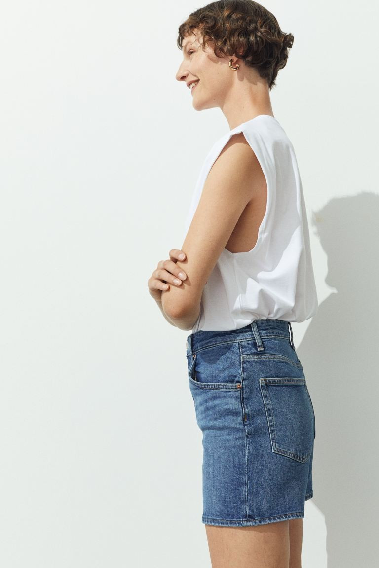 High Waist Denim shorts | H&M (UK, MY, IN, SG, PH, TW, HK)