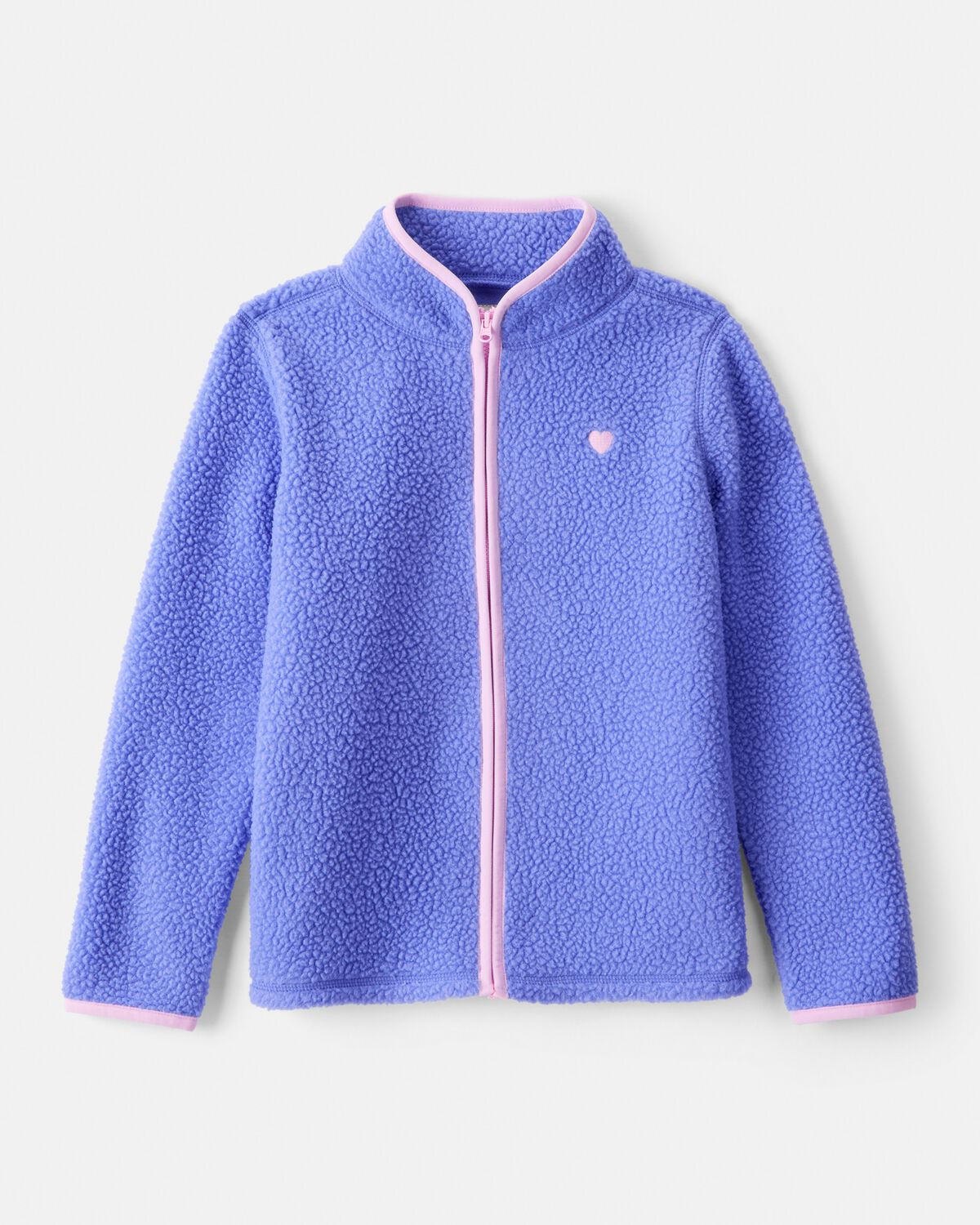 Girls Microfleece Long-Sleeve Zip-Up Jacket - Blue | Carter's Inc
