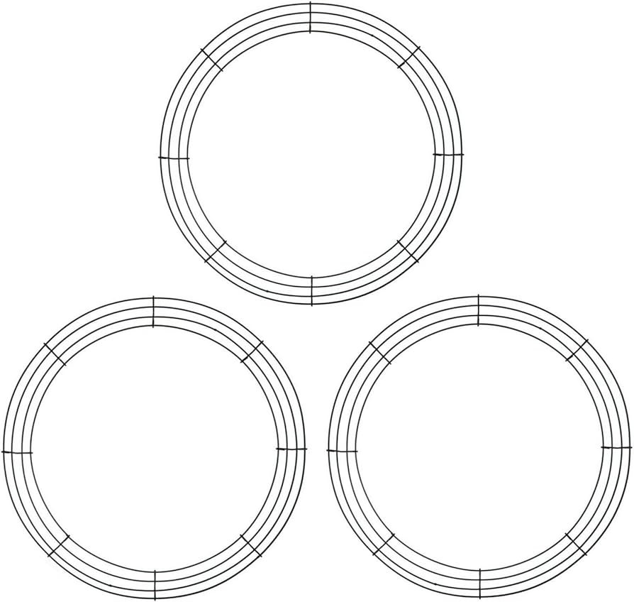Hobby Lobby Round Metal Wreath Frame, 16 Inch, Craft Base, Set of 3 | Amazon (US)