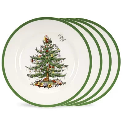 Spode Christmas Tree Salad Plates 8 | Wayfair North America