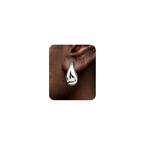 Chunky Teardrop Drop Earrings for Women Trendy Gold Silver Earrings Jewelry | Amazon (US)