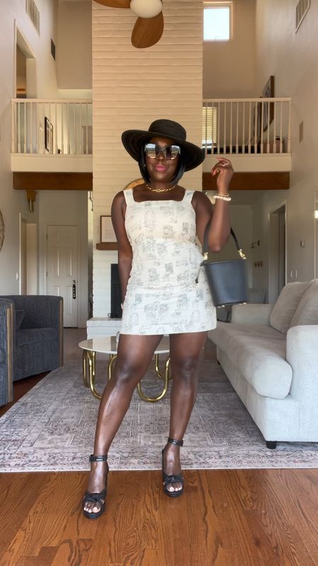 Got this adorable Abercrombie mini dress for a day at the winery!! Styled it with Vince Camuto heels, bucket bag, Sequin gold jewelry, Target sunnies and Target black sun hat!!

#LTKstyletip #LTKVideo #LTKshoecrush