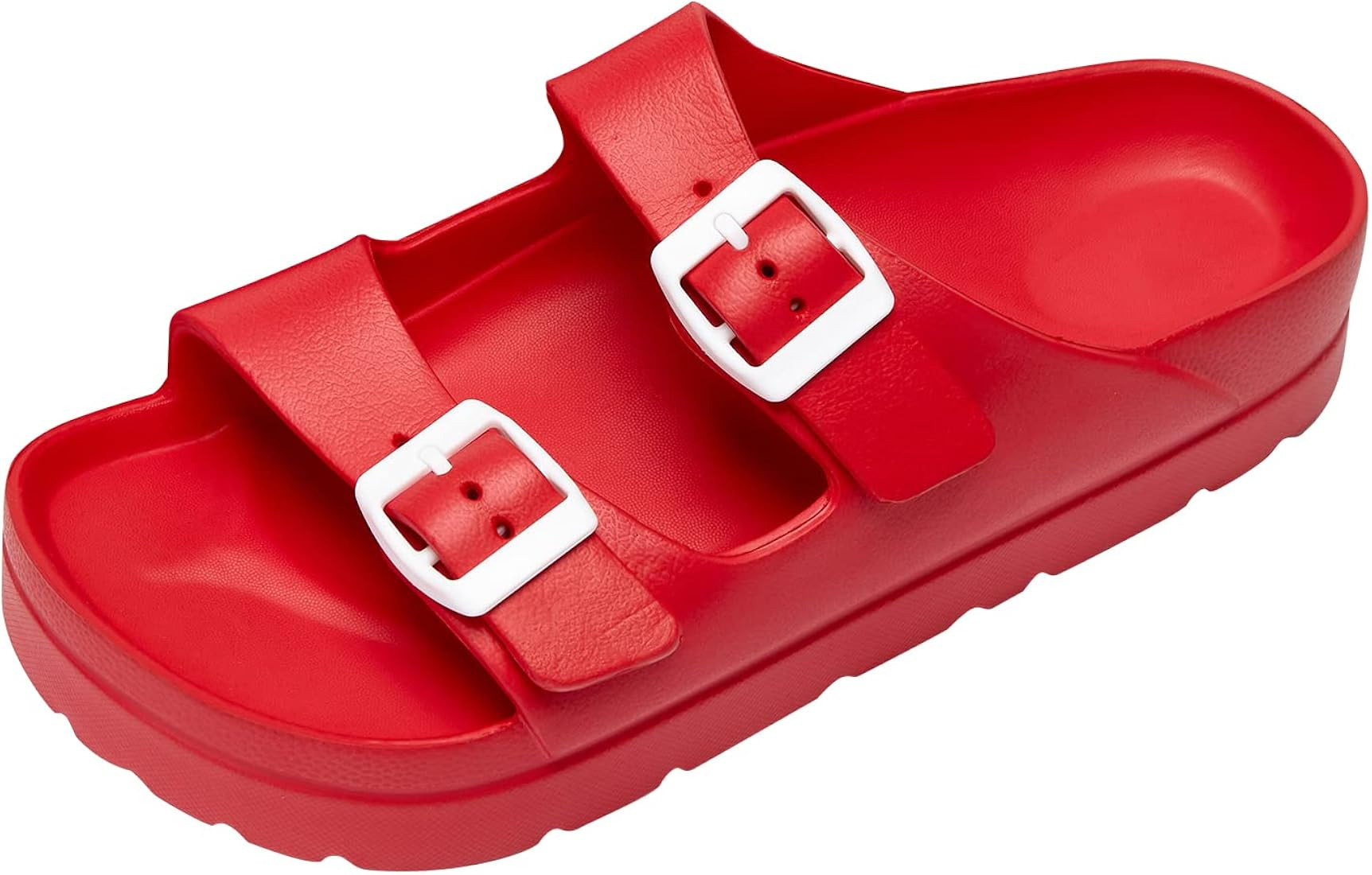 Women's Platform Sandals, Adjustable Buckle Flat Sandals, Comfort Slides with Arch Support, Women... | Amazon (US)