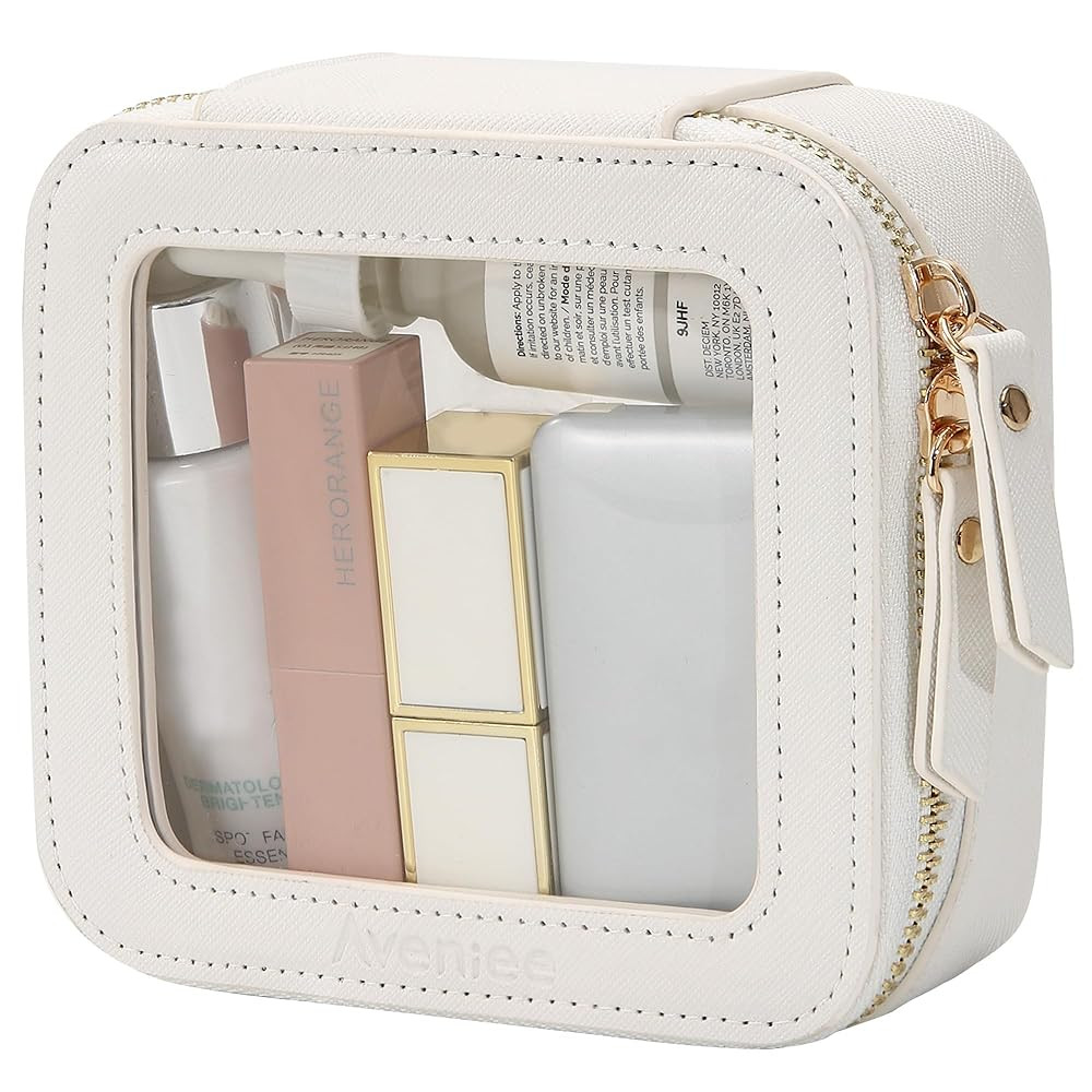 Aveniee Clear Makeup Bag Small, Mini Travel Toiletry Bag Cosmetic Bags Organizer, TSA Approved Cl... | Amazon (US)