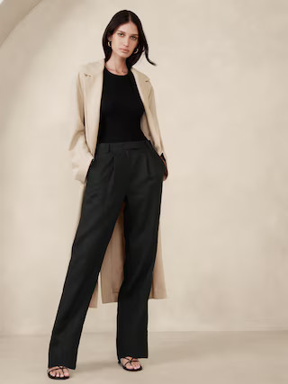 Lina Straight Linen Pant | Banana Republic (US)