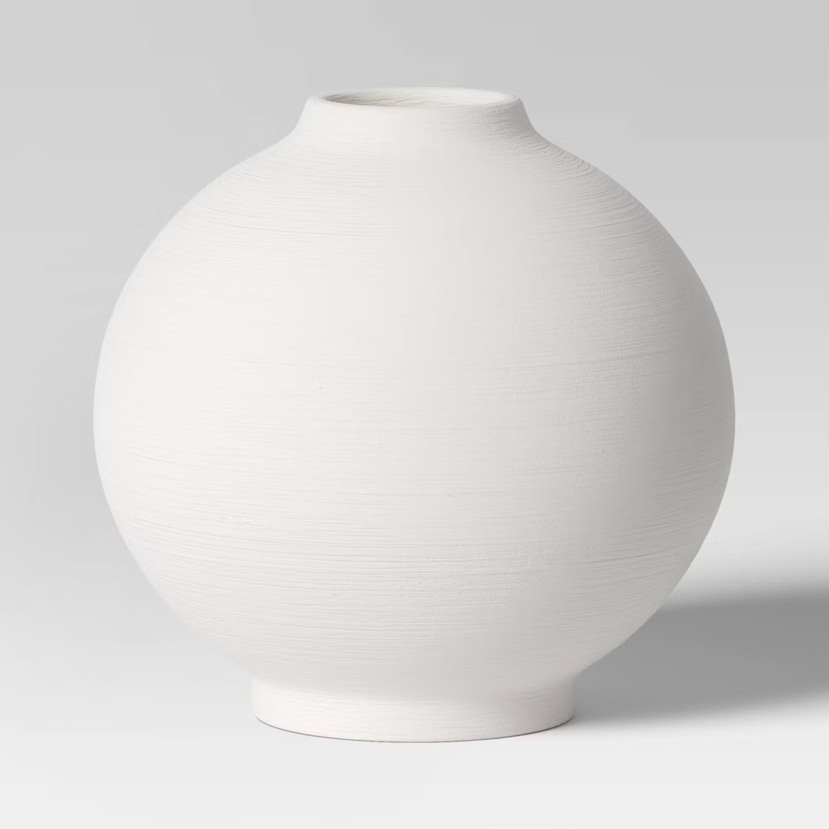 Ceramic Round Textured Vase White - Threshold™: Elegant Bud Vase for Tabletop, Spot Clean, 7.75... | Target
