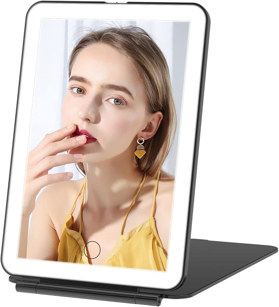 FUNTOUCH Rechargeable Travel Makeup Mirror with 72 Led Lights, Portable Makeup Mirror with Light,... | Amazon (US)
