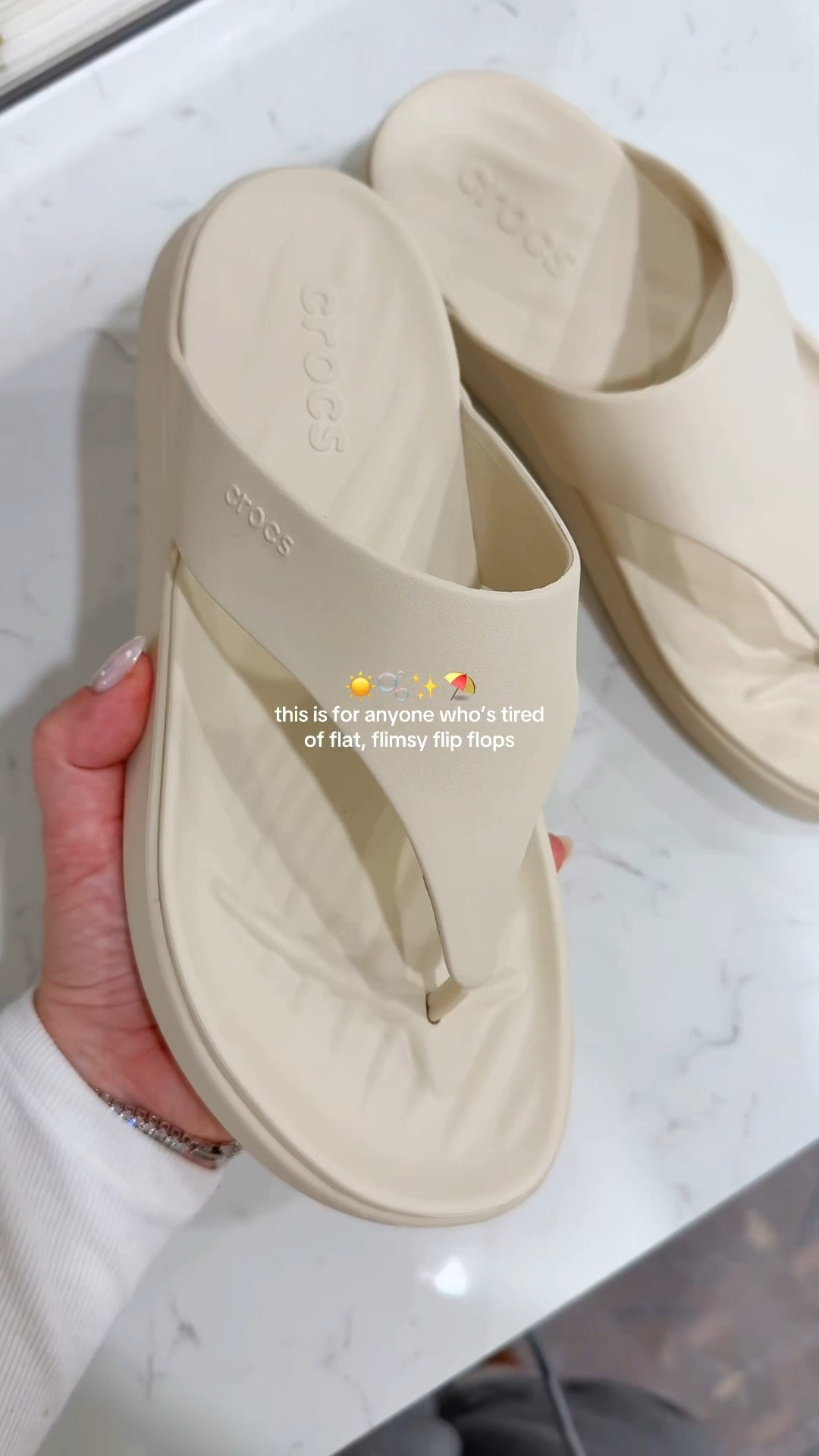 If regular flip flops leave your feet sore, these are your sign. These Crocs Getaway flip flops are lightweight, cushioned, and actually supportive—so you can walk, run errands, travel, and chase kids without foot pain.

crocs flip flops women
comfortable flip flops
supportive sandals women
neutral summer sandals
mom sandals everyday
walking flip flops
minimal flip flops women
travel sandals women
crocs getaway sandals
easy slip on sandals

#LTKFindsUnder50 #LTKmomlife #LTKSaleAlert