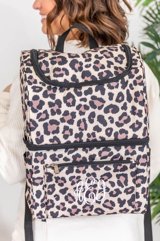 Tropical Breeze Animal Print Cooler Backpack FINAL SALE | The Pink Lily Boutique