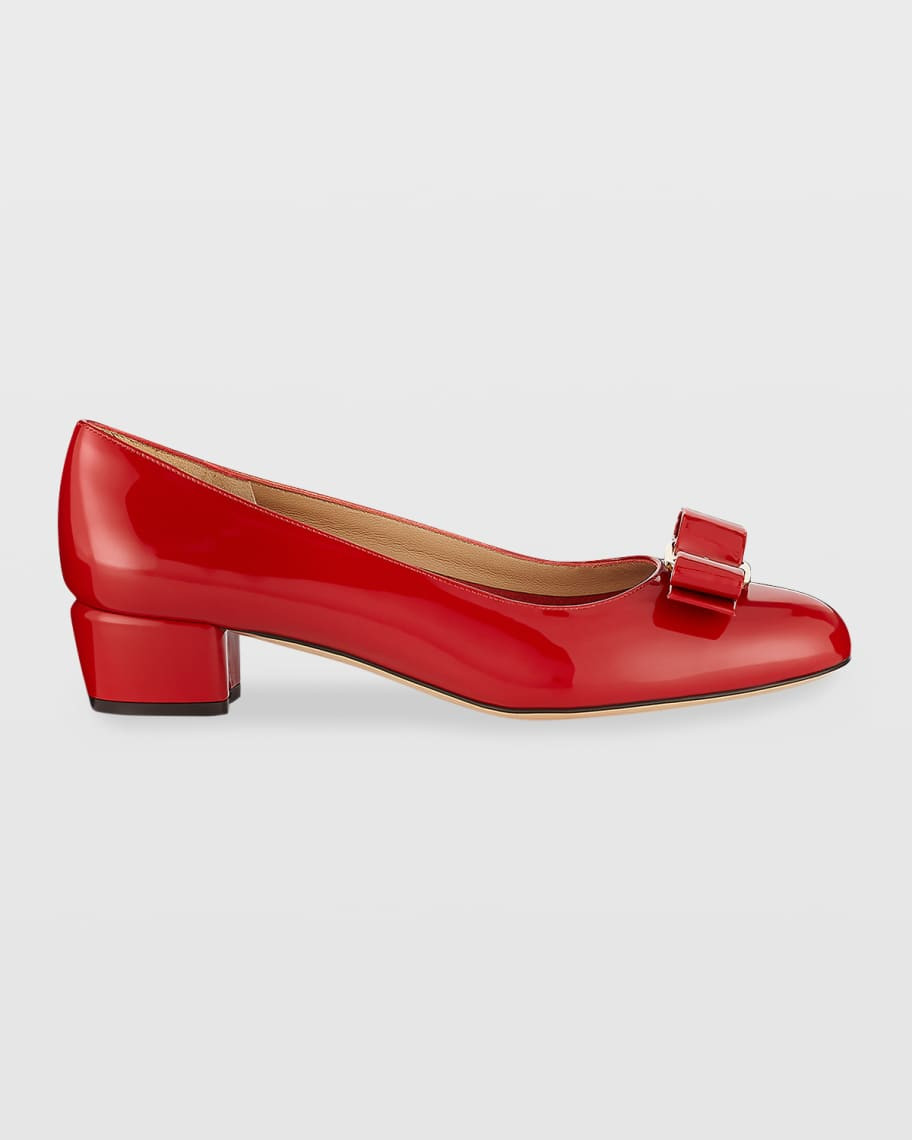 Ferragamo Vara Bow Patent Pumps | Neiman Marcus