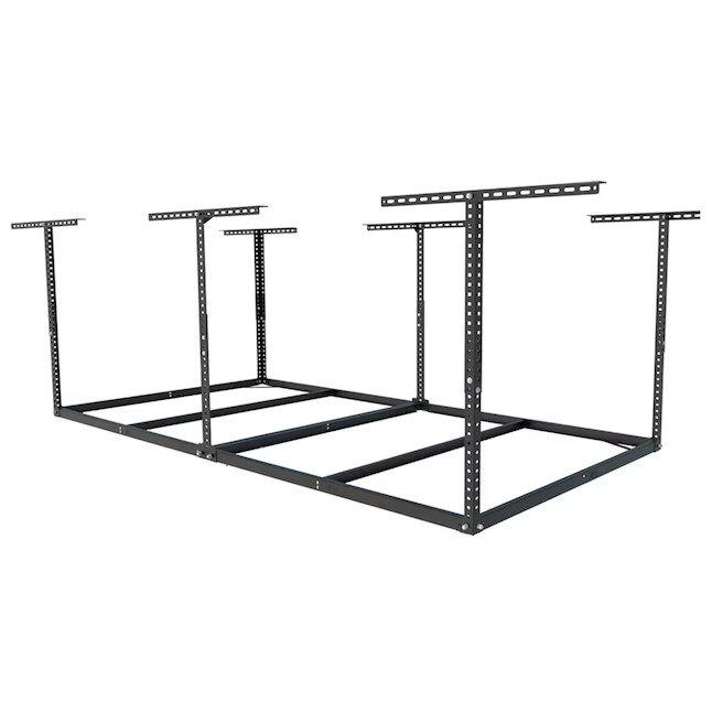 Fleximounts Adjustable Height Overhead Garage Storage 600-lb in Black Steel (48-in W x 96-in D) | Lowe's